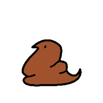 A Sienna brown marshmallow peep.